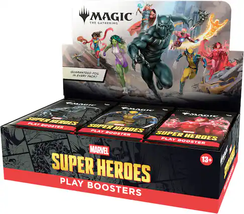 MAGIC THE GATHERING GUARANTEED FOIL IN EVERY PACK!
SUPER HEROES PLAY BOOSTER
MARVEL
13+