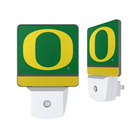 Keyscaper - Oregon Ducks Primary Logo Stripe Design Nightlight 2-Pack - Multicolor