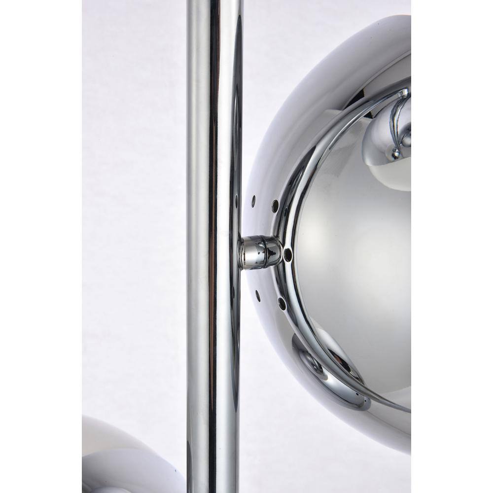 Left. Living District - Eclipse 3 Lights Chrome Floor Lamp With Frosted White Glass - Chrome And Frosted White.