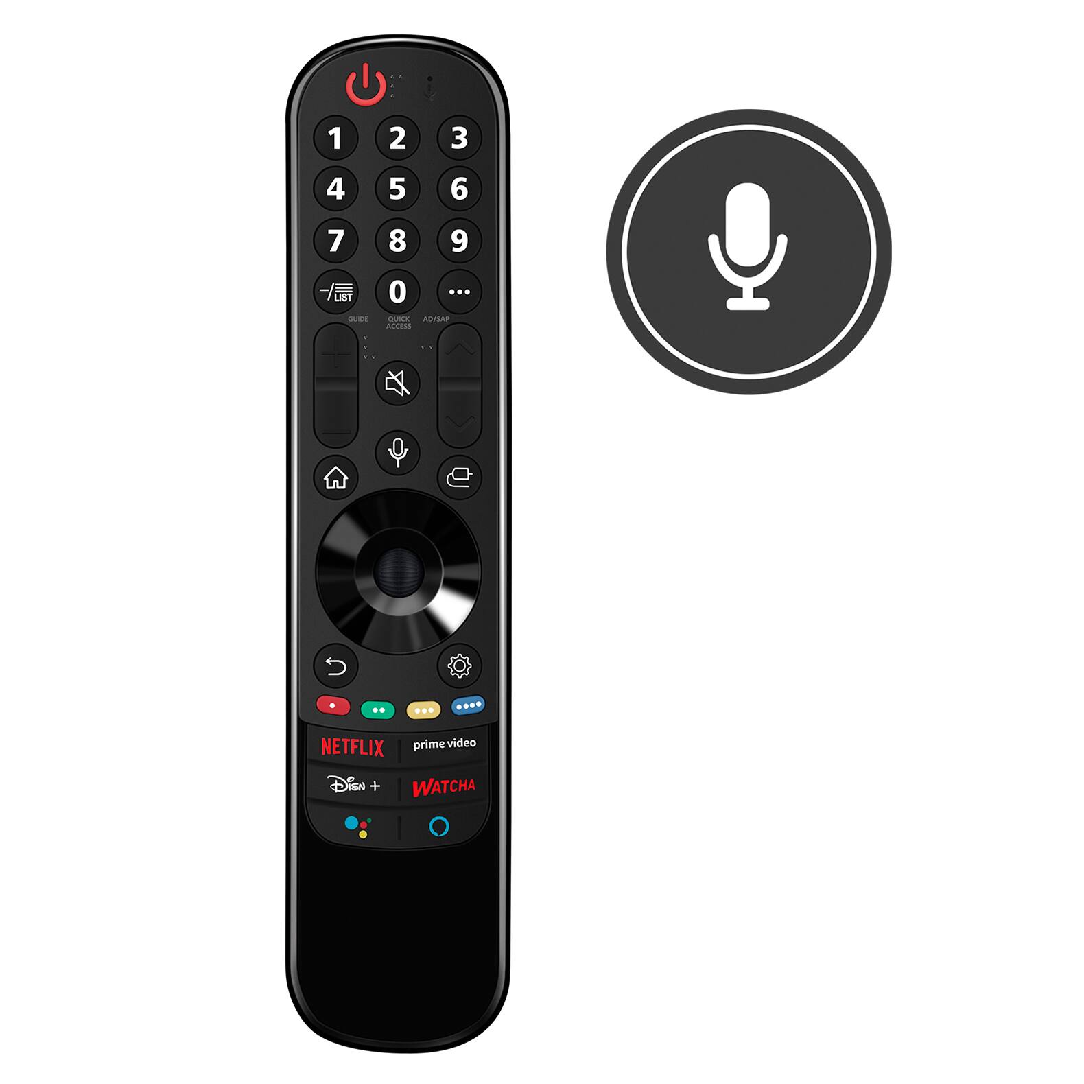 1 2 3  
4 5 6  
7 8 9  
0 ...  
ON  
KO ...  
NETFLIX prime video  
Disney+ WATCHA