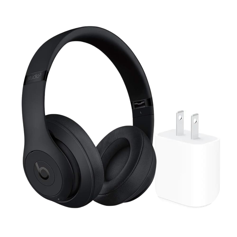 Beats Studio 3 Wireless Bluetooth Headphones + Power Adapter