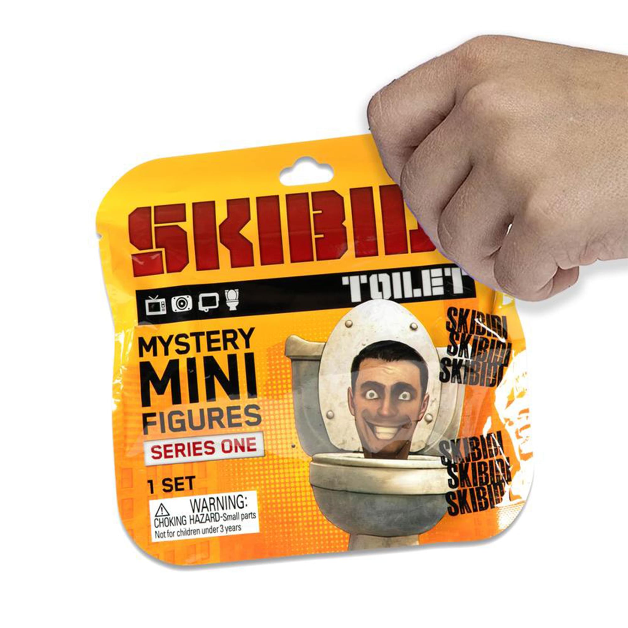 SKIBIL TOILET MYSTERY MINI FIGURES SERIES ONE 1 SET SKIBIAN HAZARD-Small WARNING: parts CHOKING HAZARD-Small parts Not for children under 3 years