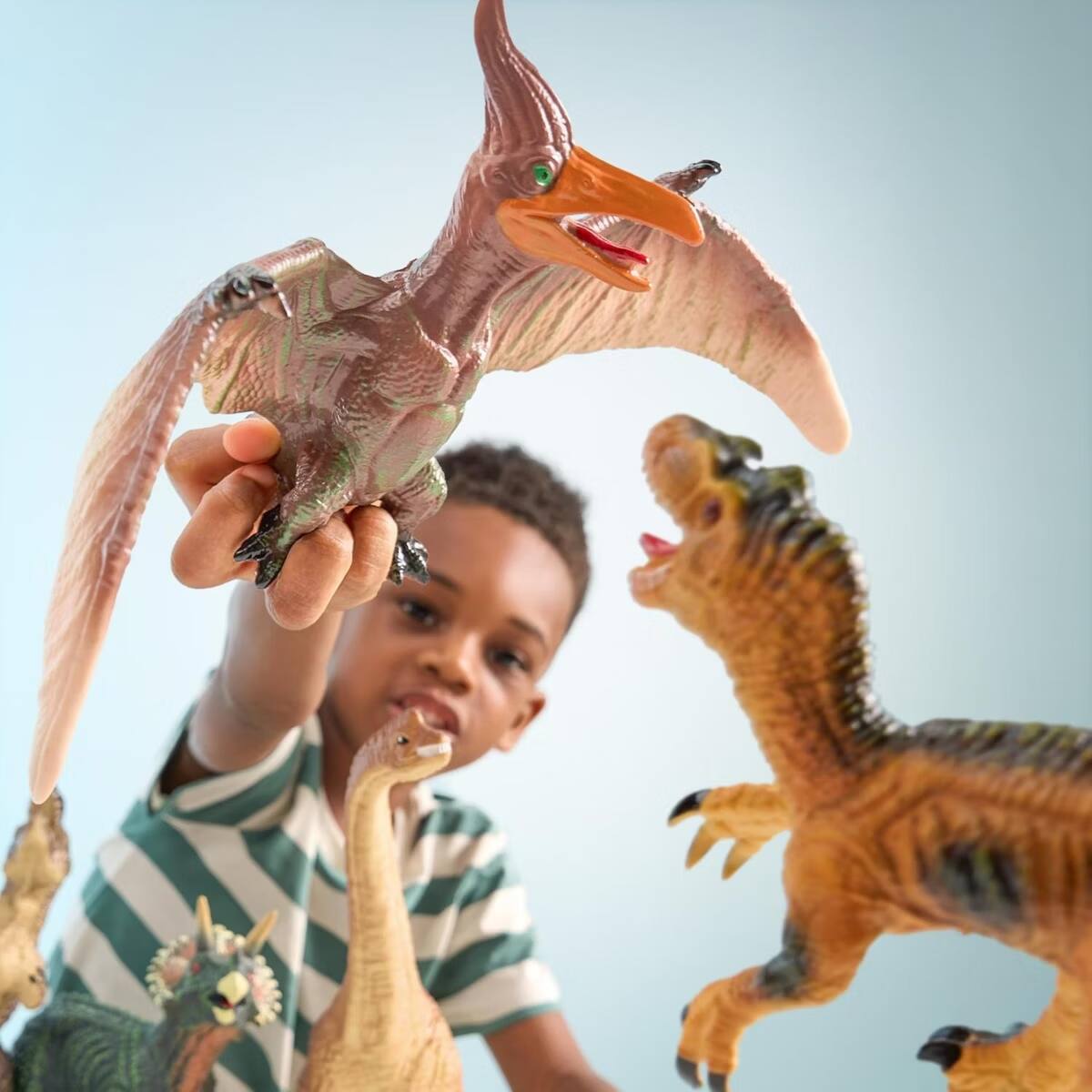 Angle. Joyfy - Big Dinosaur Toys for Toddlers, Realistic Jurassic World Toys, 6Pcs Dinosaur Action Figures with an Educational Book, Gi - colorful.