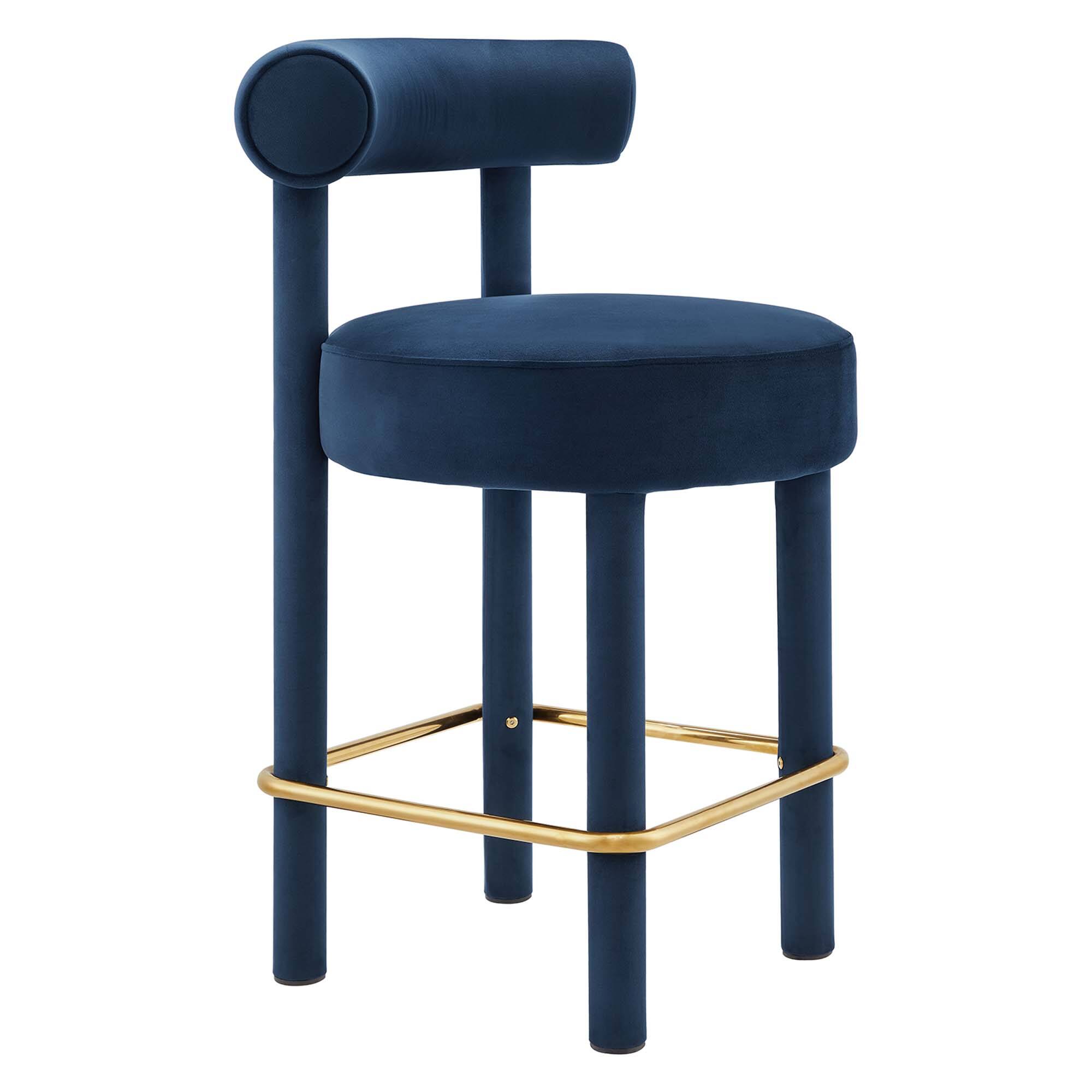 Back. Modway - Toulouse Performance Velvet Counter Stool Set of 2 by Modway - 0.