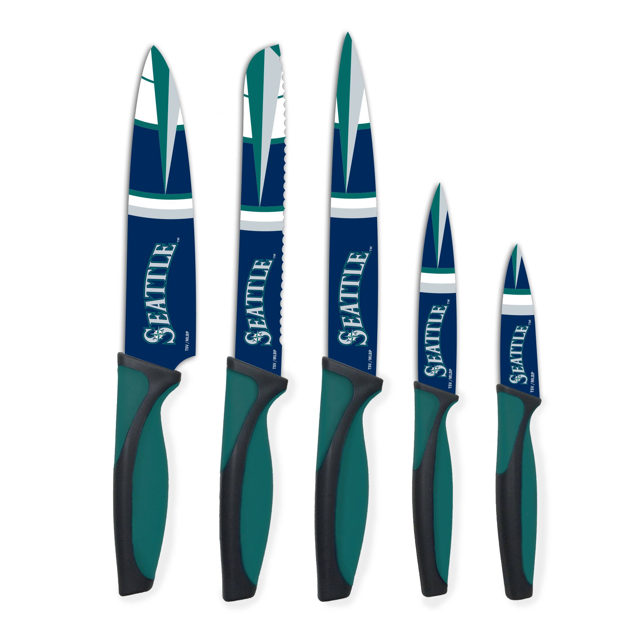 Woodrow - Seattle Mariners 5-Piece Stainless Steel Cutlery Knife Set - Multicolor