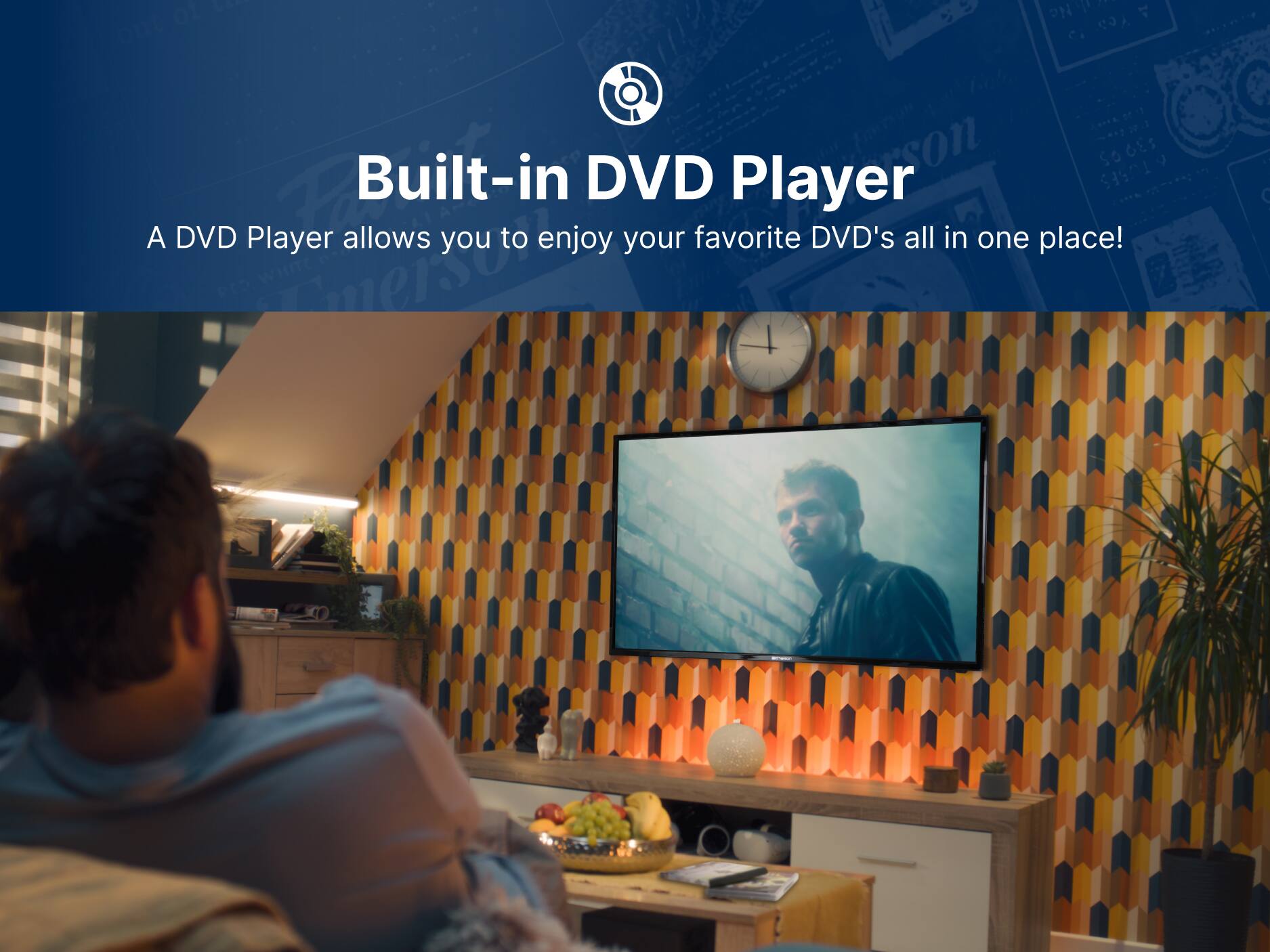 Built-in DVD Player, A DVD Player allows you to enjoy your favorite DVD's all in one place!
