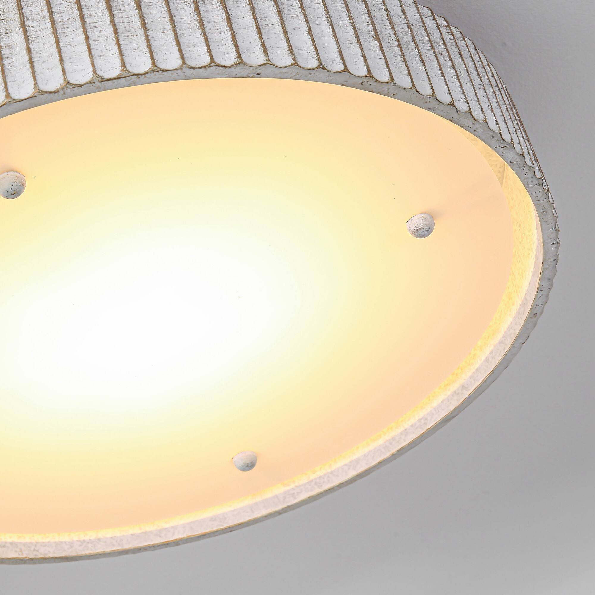 Alt View 1. Parrot Uncle - 17.5 in. White Integrated LED Dimmable Ceiling Light - White.