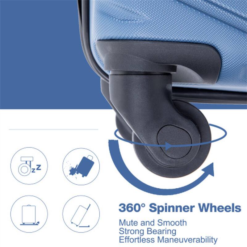 360° Spinner Wheels  
Mute and Smooth  
Strong Bearing  
Effortless Maneuverability