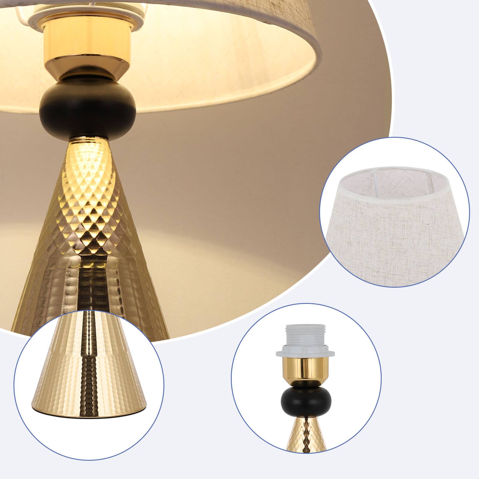 Alt View 1. Oumilen - Industrial Vintage Metal Shade Cage Table Lamp for Bedroom, Living Room, Office.