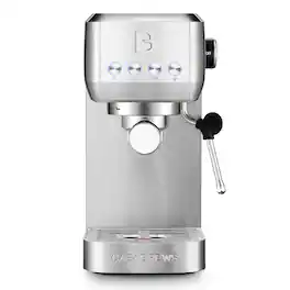 Casabrews - 3700Essential 20-Bar Espresso Machine and Coffee Maker - Silver