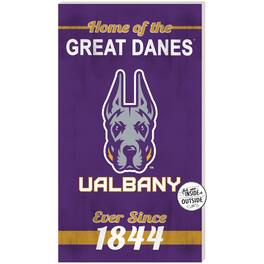 Jardine - UAlbany Great Danes 11'' x 20'' Home Of The Sign - Purple