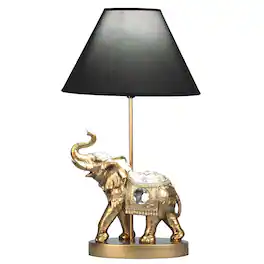 FC Design - Hand Painted Detailed 18.5"H Thai Elephant Lamp Decorative Table Lamp – Stylish Decor & Gift Idea