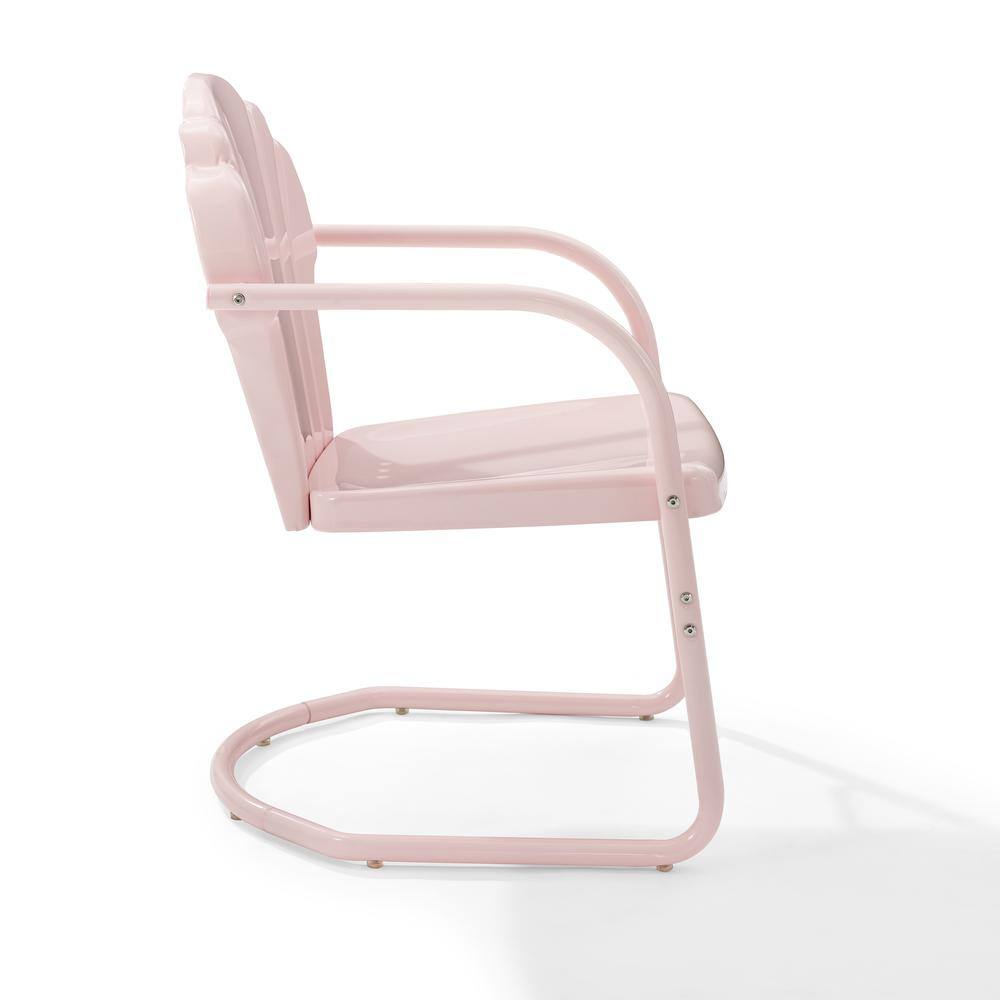 Alt View 1. Crosley Furniture - Tulip 2Pc Retro Outdoor Chair Set - 2 Chairs - Pastel Pink Gloss.