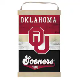 Jardine - Oklahoma Sooners Retro Logo Banner Sign - Red