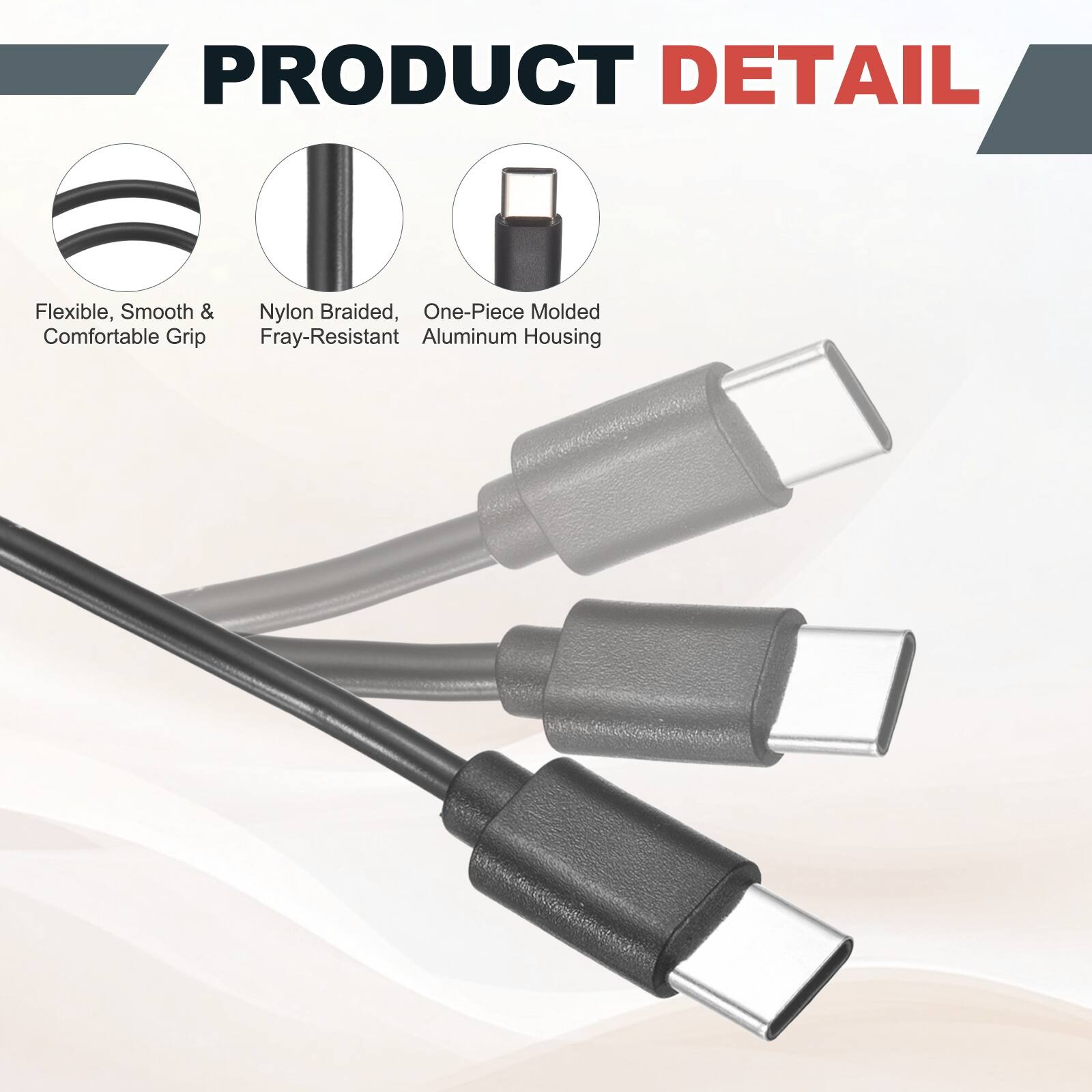 PRODUCT DETAIL

- Flexible, Smooth & Comfortable Grip
- Nylon Braided, Fray-Resistant
- One-Piece Molded Aluminum Housing