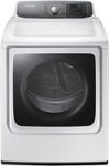 Front. Samsung - 9.5 Cu. Ft. 15-Cycle Electric Dryer with Steam - White.