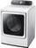Left. Samsung - 9.5 Cu. Ft. 15-Cycle Electric Dryer with Steam - White.