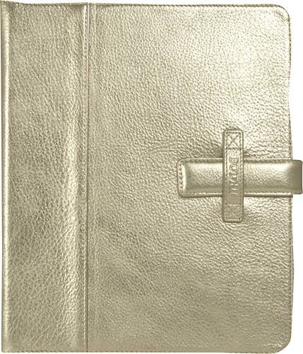 Front Standard. Bodhi - Italian Leather Easel Case for Apple® iPad® 2 & iPad (3rd Generation) - Pewter.
