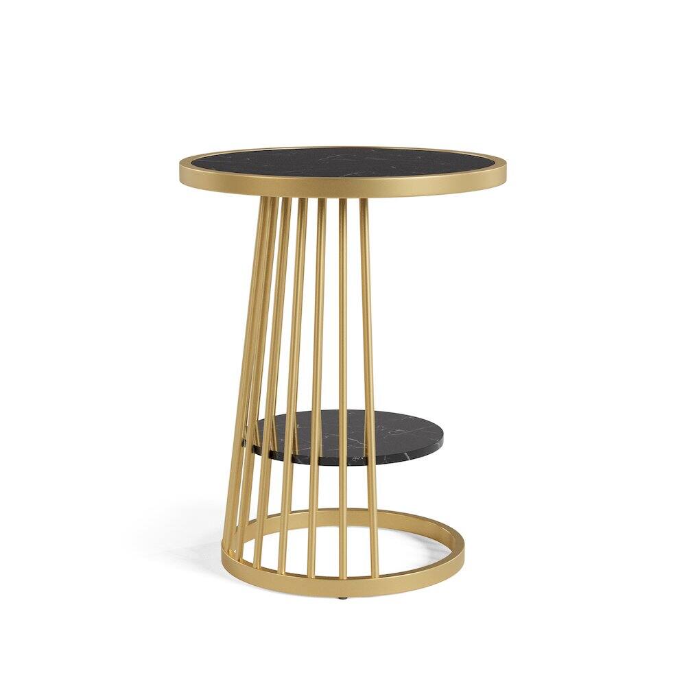 Alt View 1. Furniture of America - Amador Metal 1-Shelf Side Table - Black.