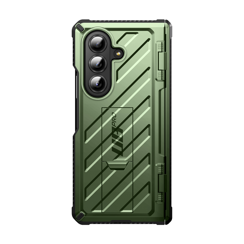Front. SUPCASE - Galaxy Z Fold7 Unicorn Beetle PRO Rugged Case - Dark Green - Dark Green.