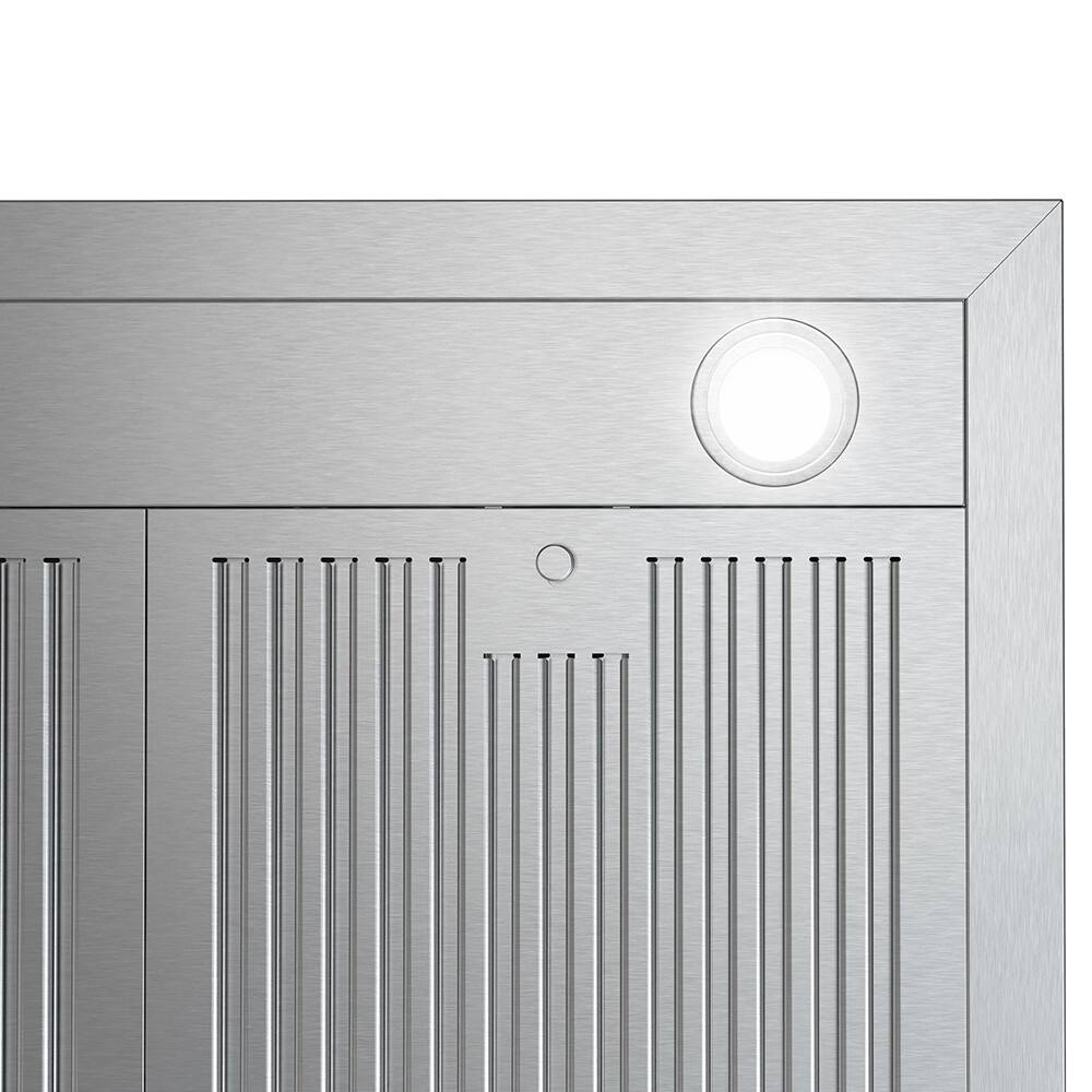 Alt View 9. Streamline - 30 in. Francesco Ducted Wall Mount 350 CFM Range Hood, Baffle Filters, Touchpad Control, LED Lights - Brushed Stainless Steel.