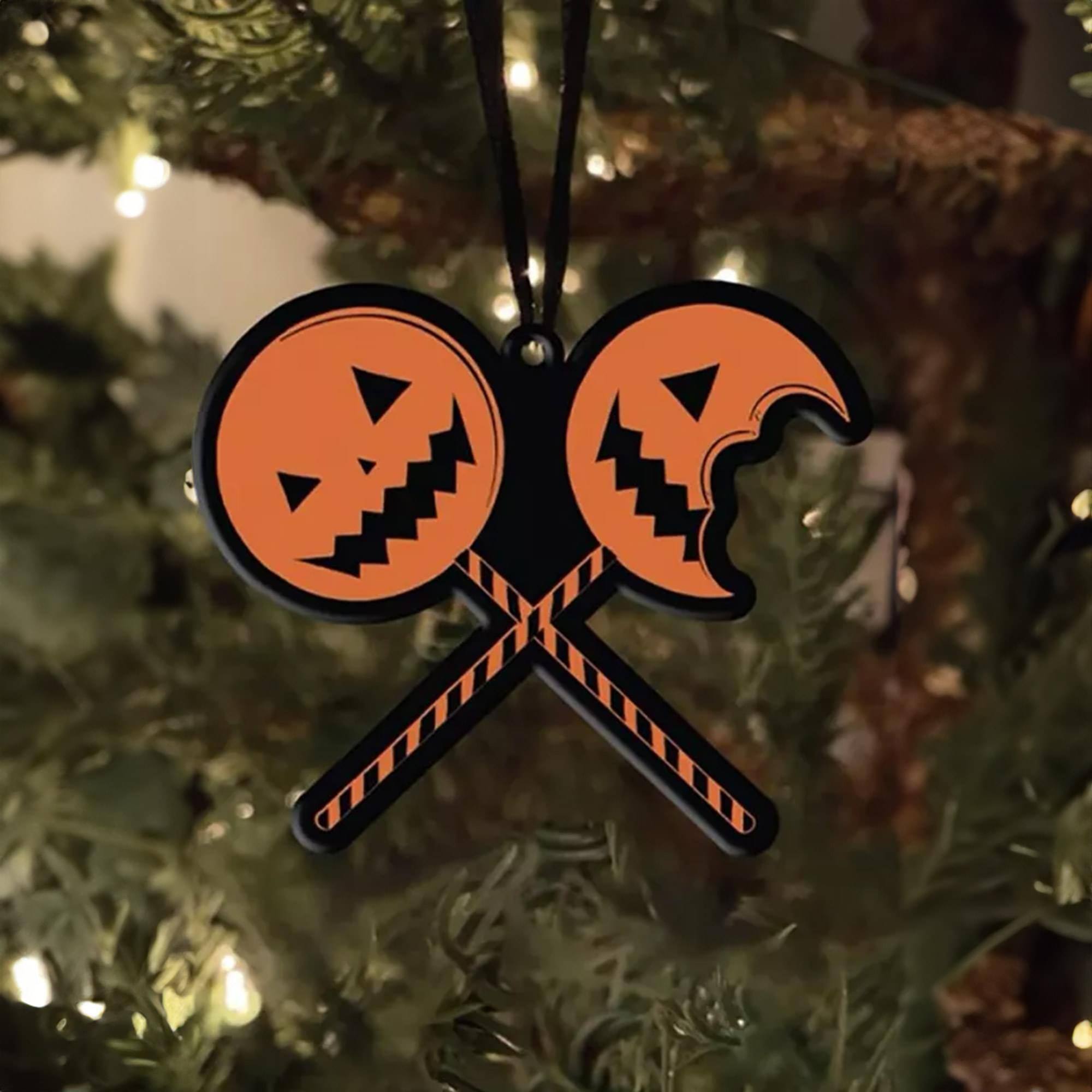 Alt View 1. Trick or Treat Studios - Trick r Treat Holiday Horrors Metal Ornament | Sam Lollipop - Orange.