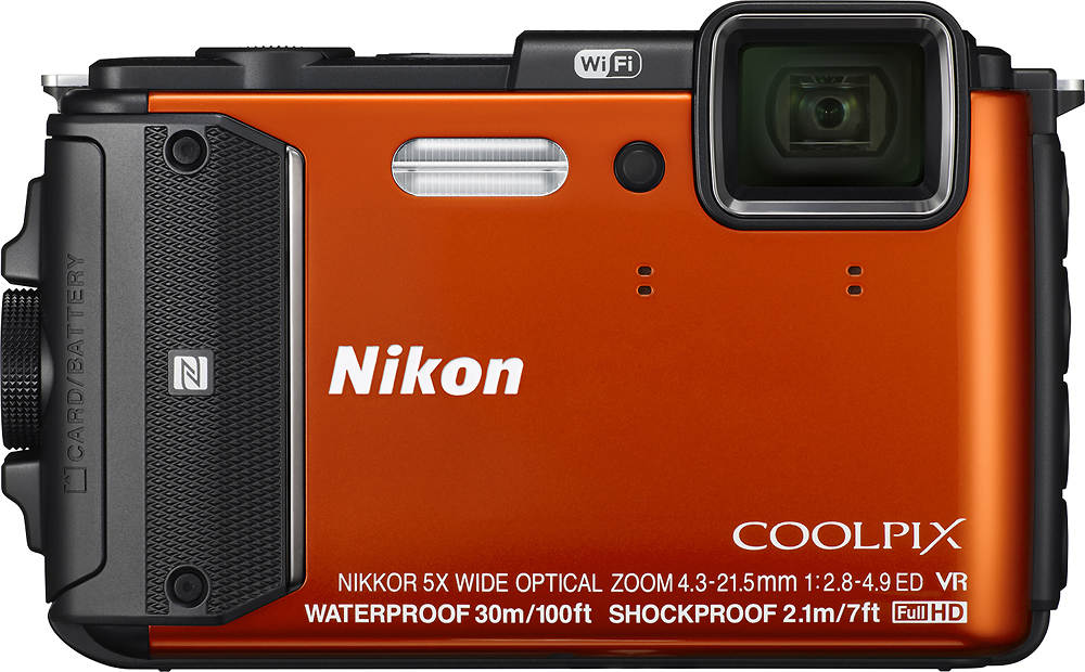 Microbe Nauwgezet atomair Best Buy: Nikon Coolpix AW130 16.0-Megapixel Waterproof Digital Camera  Orange 26493