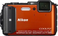 Front Zoom. Nikon - Coolpix AW130 16.0-Megapixel Waterproof Digital Camera - Orange.