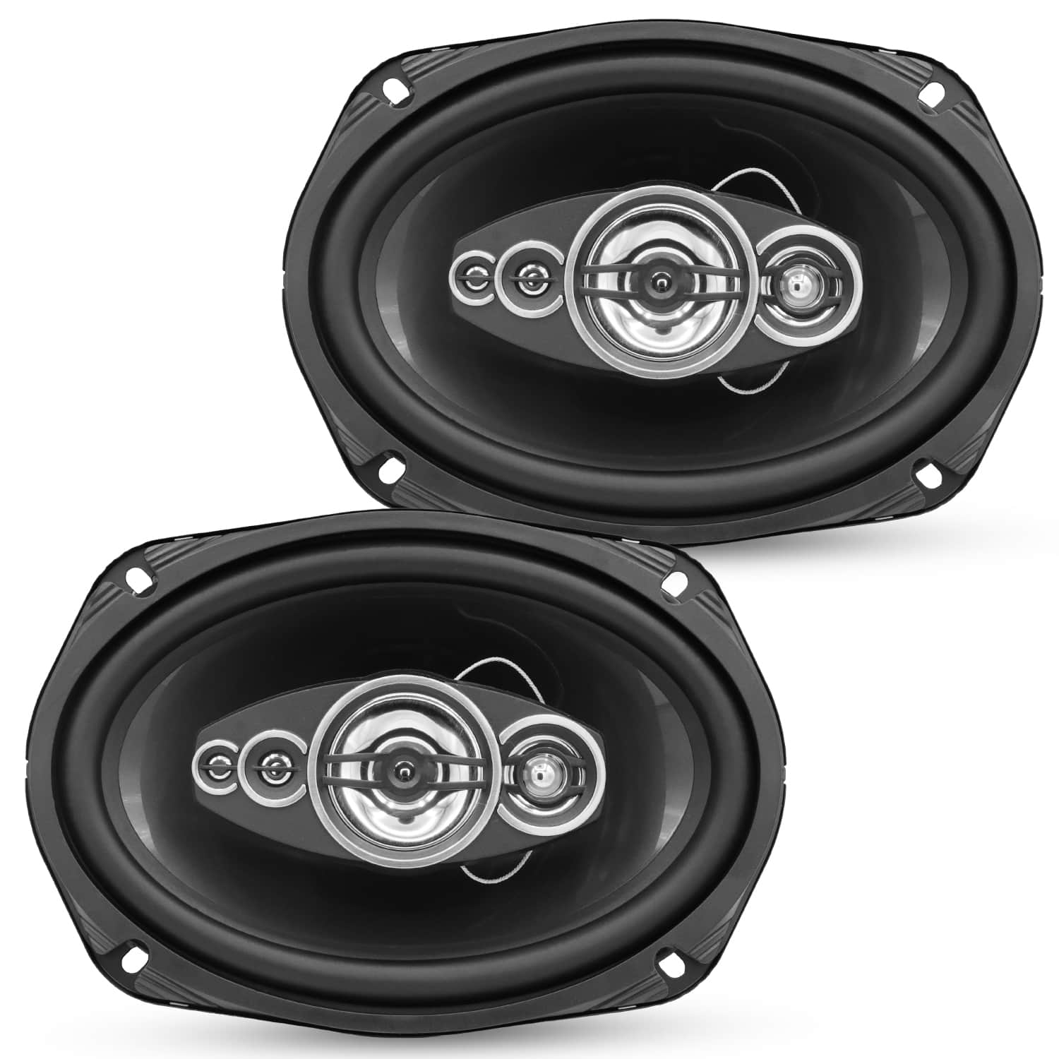 5 CORE - 5Core 6x9 Car Speaker 4Pcs 800W 4Ohm 2 Way Coaxial Speaker Audio w Super Tweeter Fit for Vehicle - Black