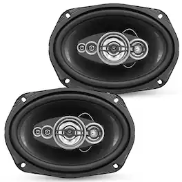 5 CORE - 5Core 6x9 Car Speaker 4Pcs 800W 4Ohm 2 Way Coaxial Speaker Audio w Super Tweeter Fit for Vehicle - Black