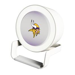 Keyscaper - Minnesota Vikings Linen Print Nightlight Charger & Bluetooth Speaker - White