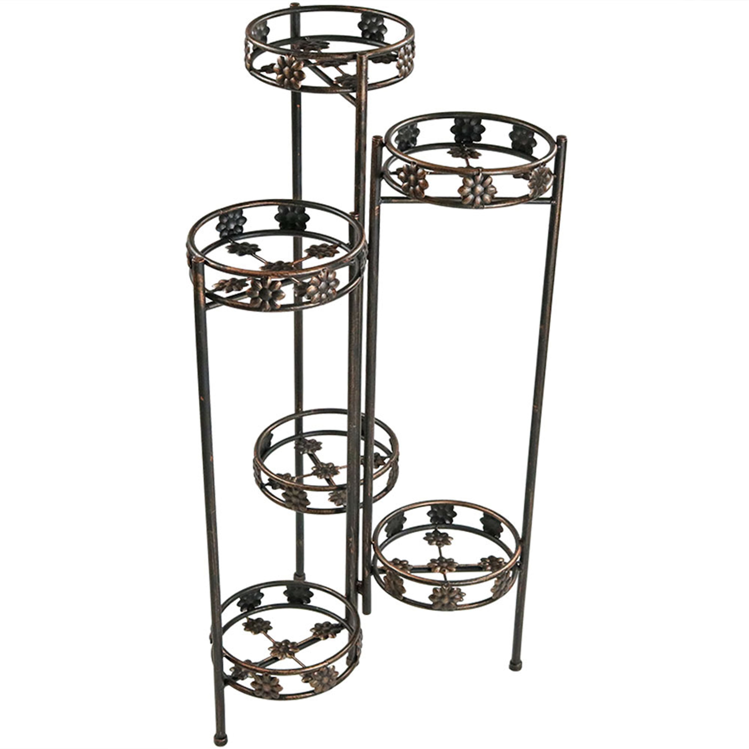 Sunnydaze - Steel 6-Tier Staggered Folding Plant Stand - 45 in - Bronze price history on PriceWatchPro