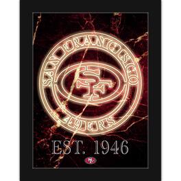 Fan Creations - San Francisco 49ers 12'' x 16'' Framed Circle Logo Print - Black