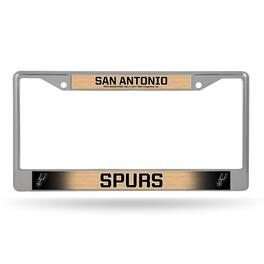 Rico Industries - San Antonio Spurs NBA Chrome Metal License Plate Frame - Multi