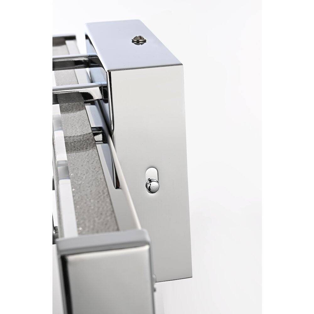 Alt View 3. Living District - Ivaan 16 Inch Led Wall Sconce In Chrome - Chrome.
