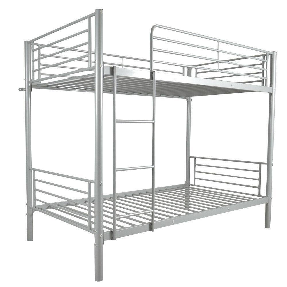 Alt View 1. Winado - 78" Modern Metal Bunk Bed Heavy Duty Twin Over Twin Size Bed Frame with Ladder for Kids Adult Children Bedroom Dorm - Grey.