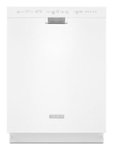 Front Zoom. KitchenAid - 24" Built-In Dishwasher with Stainless Steel Tub - White.