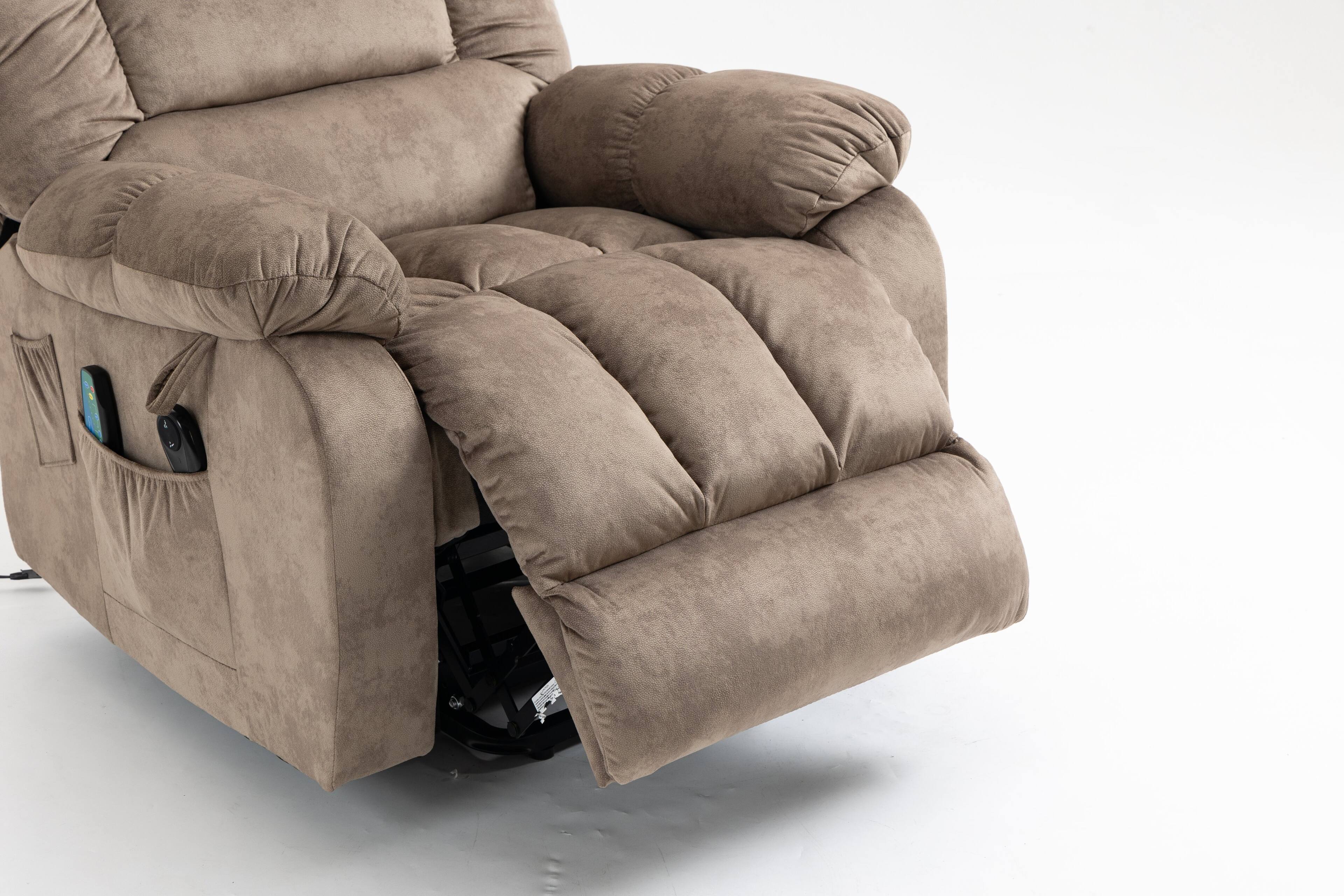 Angle. TinyHomie - Recliners Lift Chair Relax Sofa Chair Livingroom Furniture Living Room Power Electric Reclining for Elderly - gray.