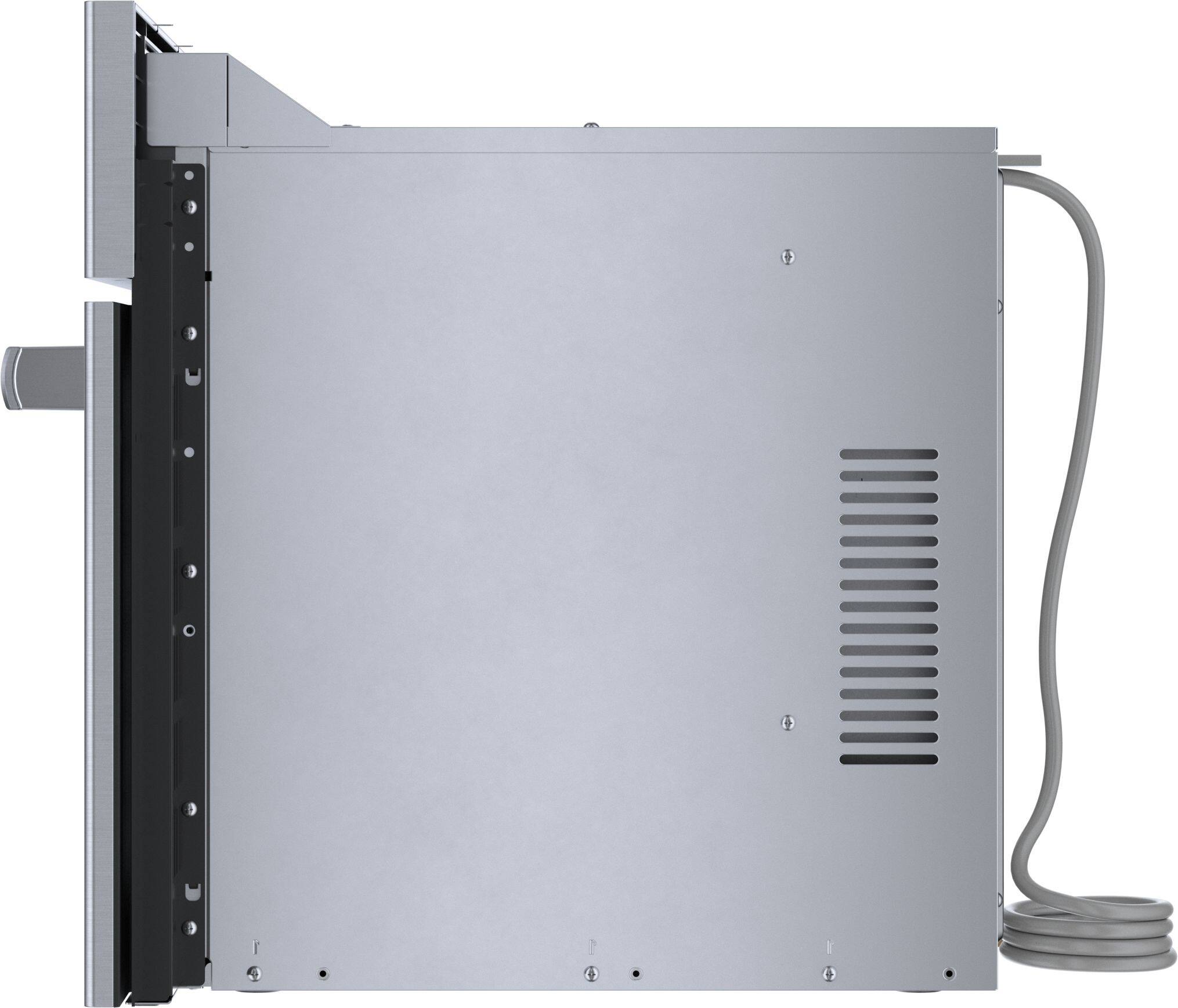 Left. Bosch - 500 Series 1.6 Cu. Ft. Built-In Microwave with Sensor Cooking - Stainless Steel.