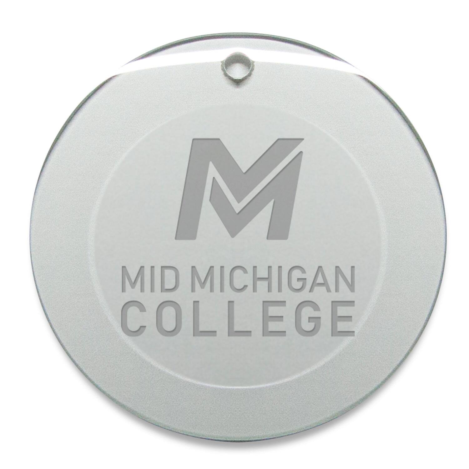 Jardine - Mid Michigan College 3'' Round Glass Ornament - Multicolor