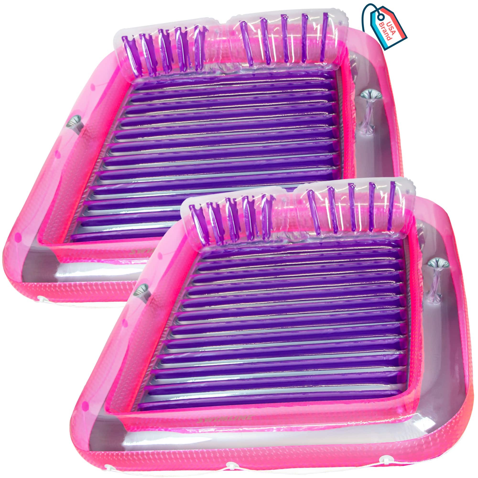 Swimline - Original XL Suntan Tub Outdoor Water Lounge Float, (2 Pack) - Pink/Purple price history on PriceWatchPro