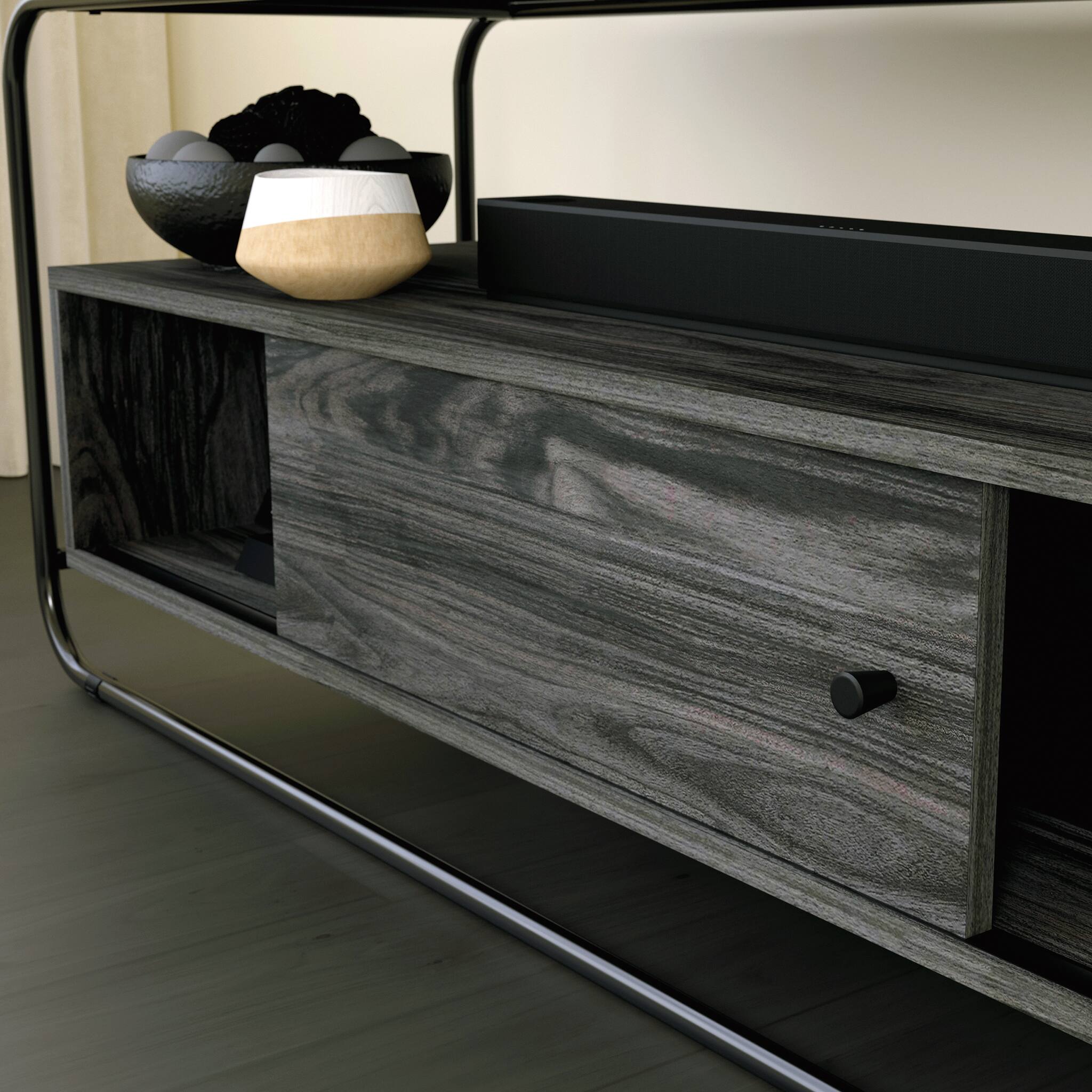 Angle. Sauder - Metro Pike Tv Stand - Misted Elm.