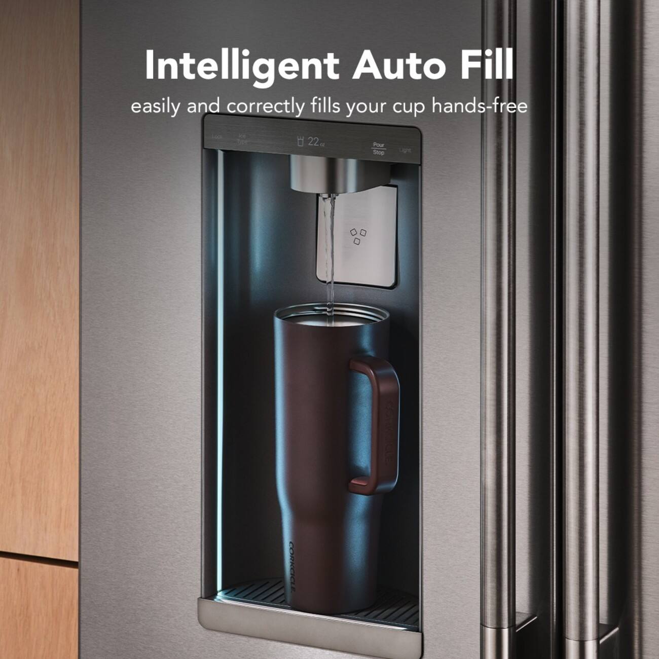 Intelligent Auto Fill easily and correctly fills your cup hands-free  
22g - Pour Secc Lig  
CORRCICLE
