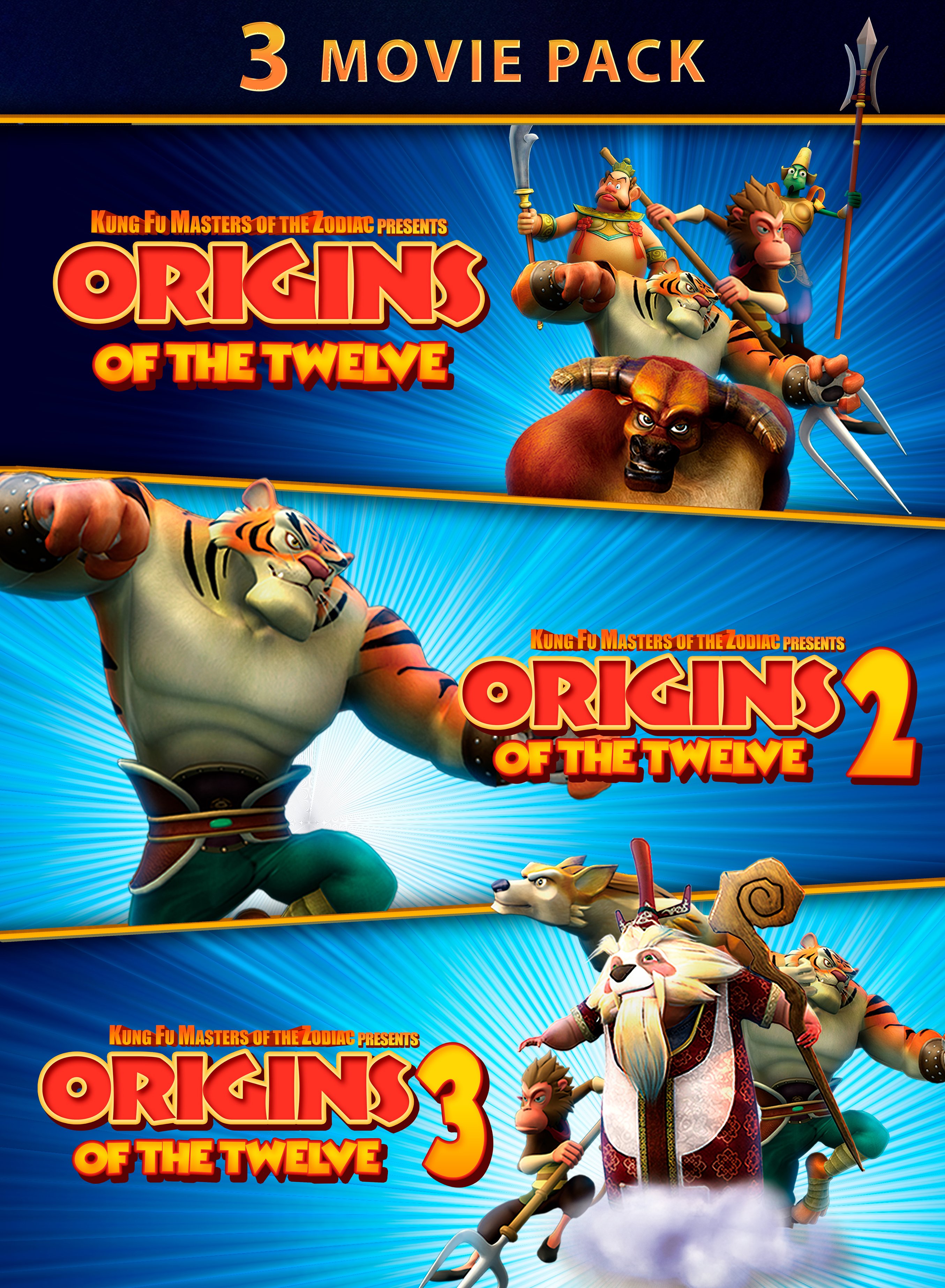 Kung Fu Masters Of The Zodiac: Origins of the Twelve 3 Pack - Best Buy