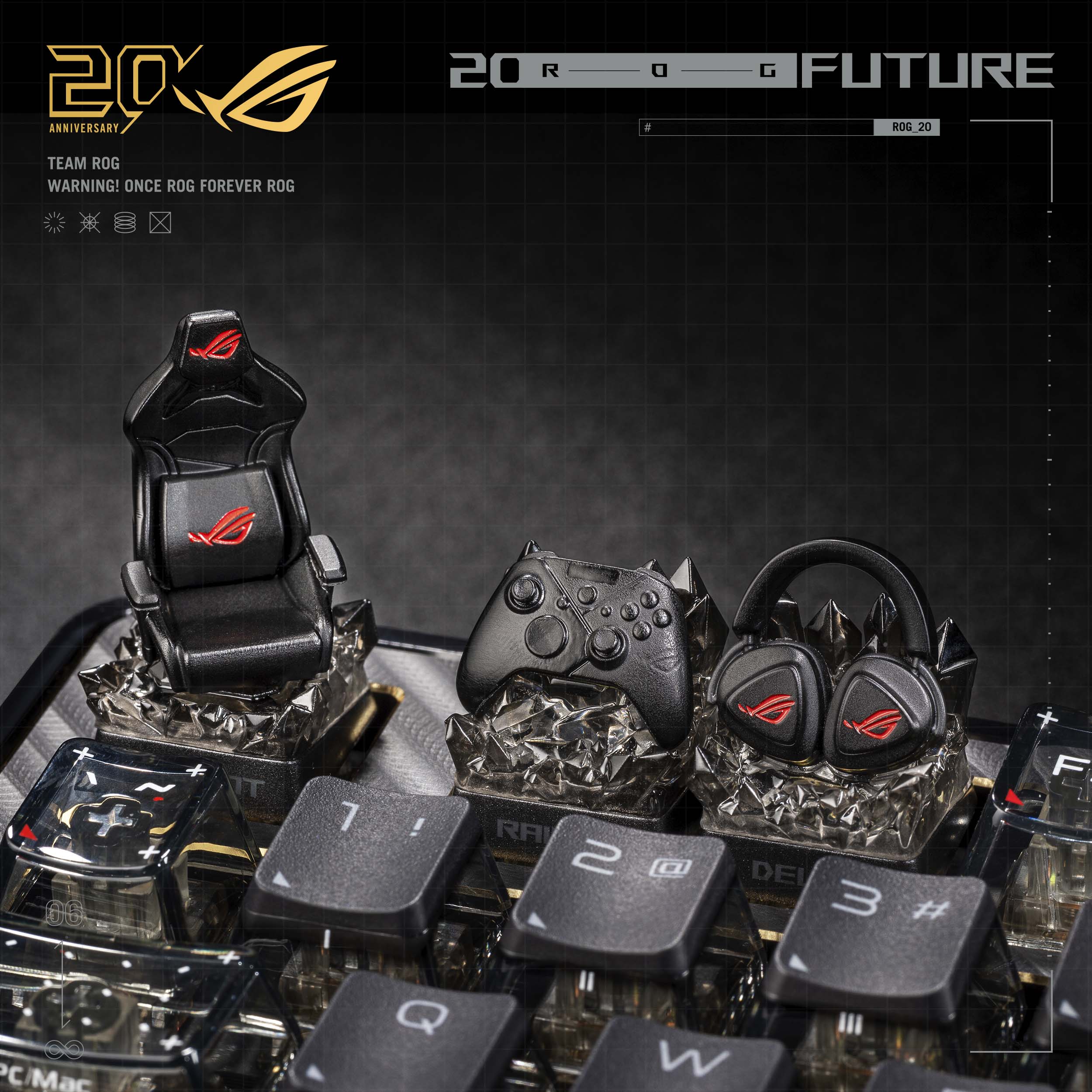 ASUS ROG 20th Edition Keycap Blind Box (1 Pack) Styles May Vary