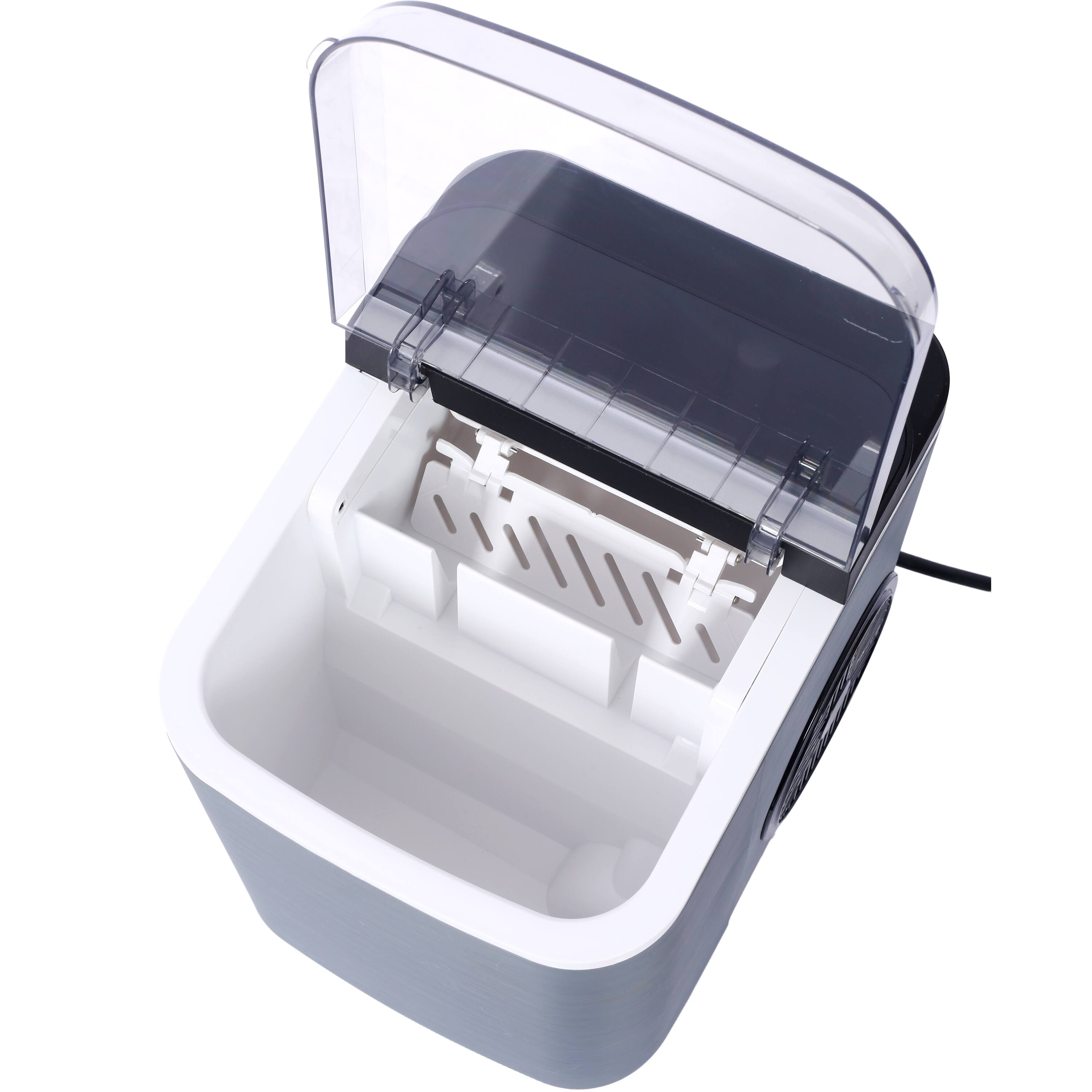 Back. ELEMENT ACE - Portable Ice Maker Countertop - 26 lbs/Day, 9 Cubes in 6 Mins, Self-Cleaning, Compact Ice Machine for Home Kitchen - Gray.