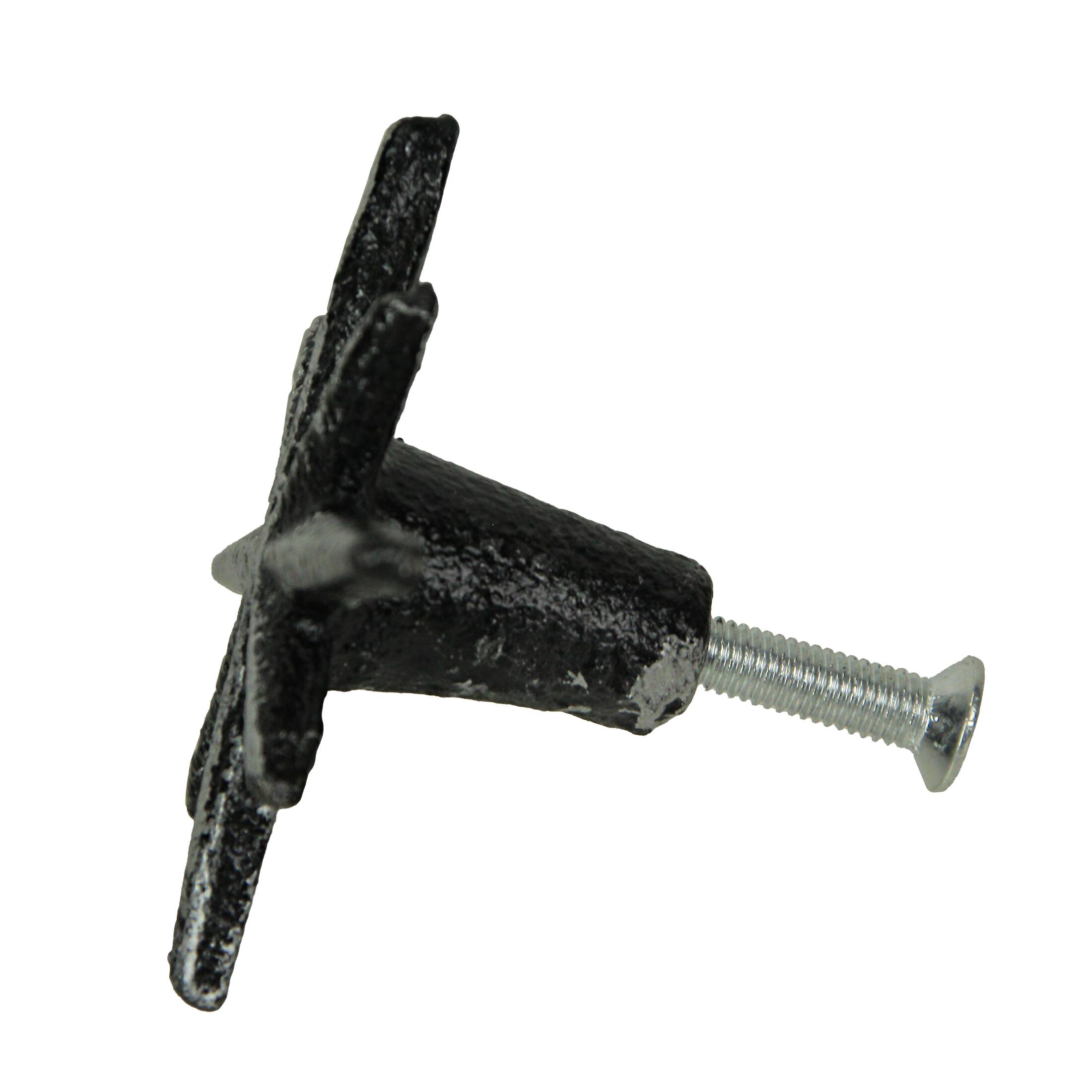 Alt View 9. Zeckos - Set of 6 Antique Silver Finish Mid Century Modern Starburst Drawer Pulls Knobs - Silver.