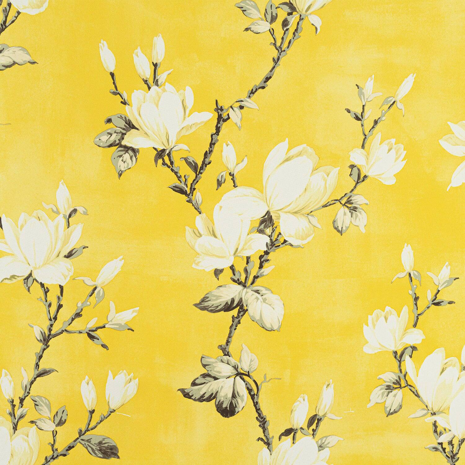 Alt View 2. Olivia Gray - Olivia Gray 100% Polyester 200 GSM Blossom Printed Blackout Grommet Curtain Panel 54" x 90" Yellow - Yellow.