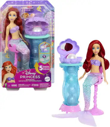 Disney Princess
Ariel con tocador - Ariel Coffreuse Mystre
5 Surprises
3+
MATTEL
WARNING: CHOKING HAZARD - petites pièces. ATTENTION: DANGER DE COUFFEMENT - petites pièces.