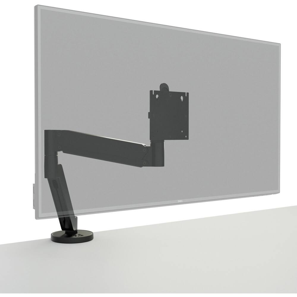 Front. Chief - Chief Koncis Single Display Monitor Arm - For Displays 10-32" - Black - Black.
